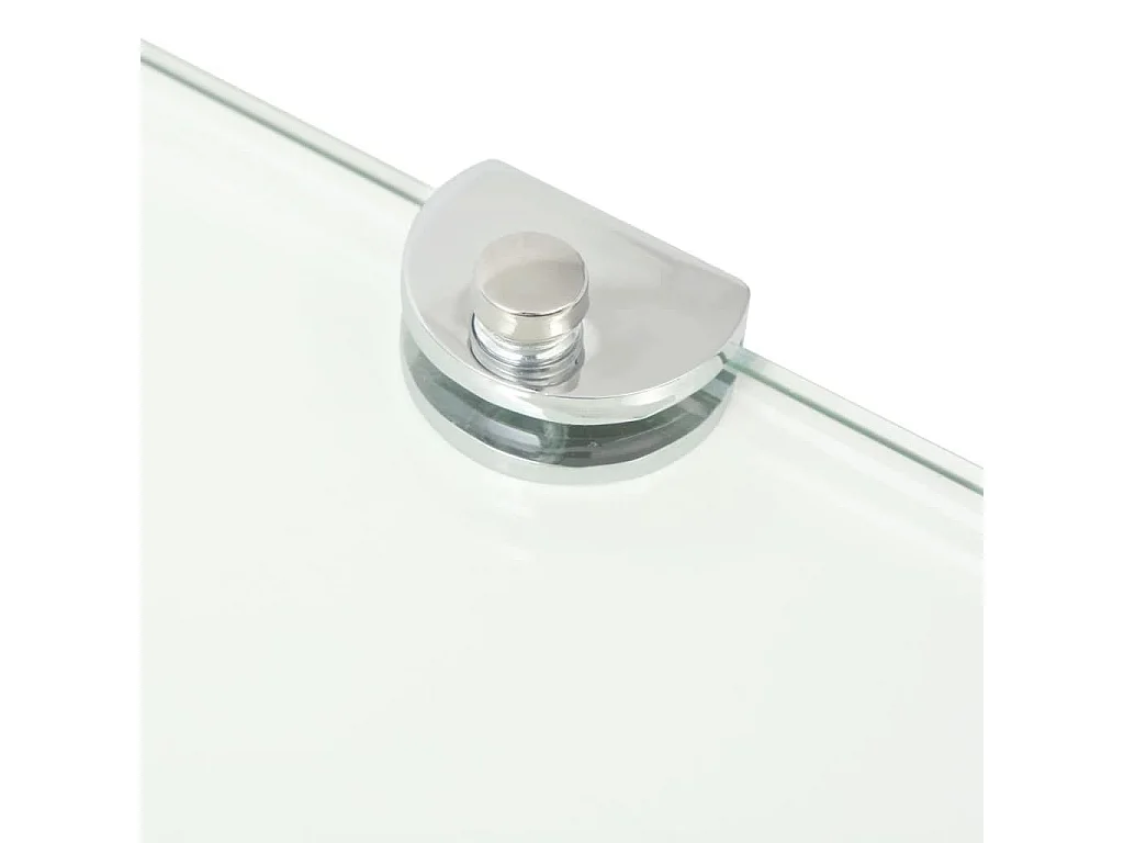 Étagère de coin + supports chromés Verre Transparent 35x35