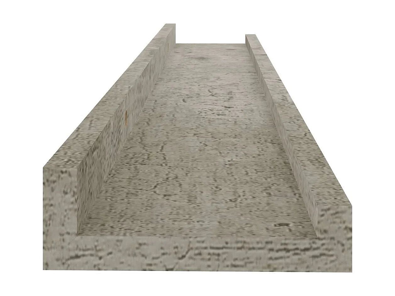 Étagères murales 2 pcs Gris béton 60x9x3