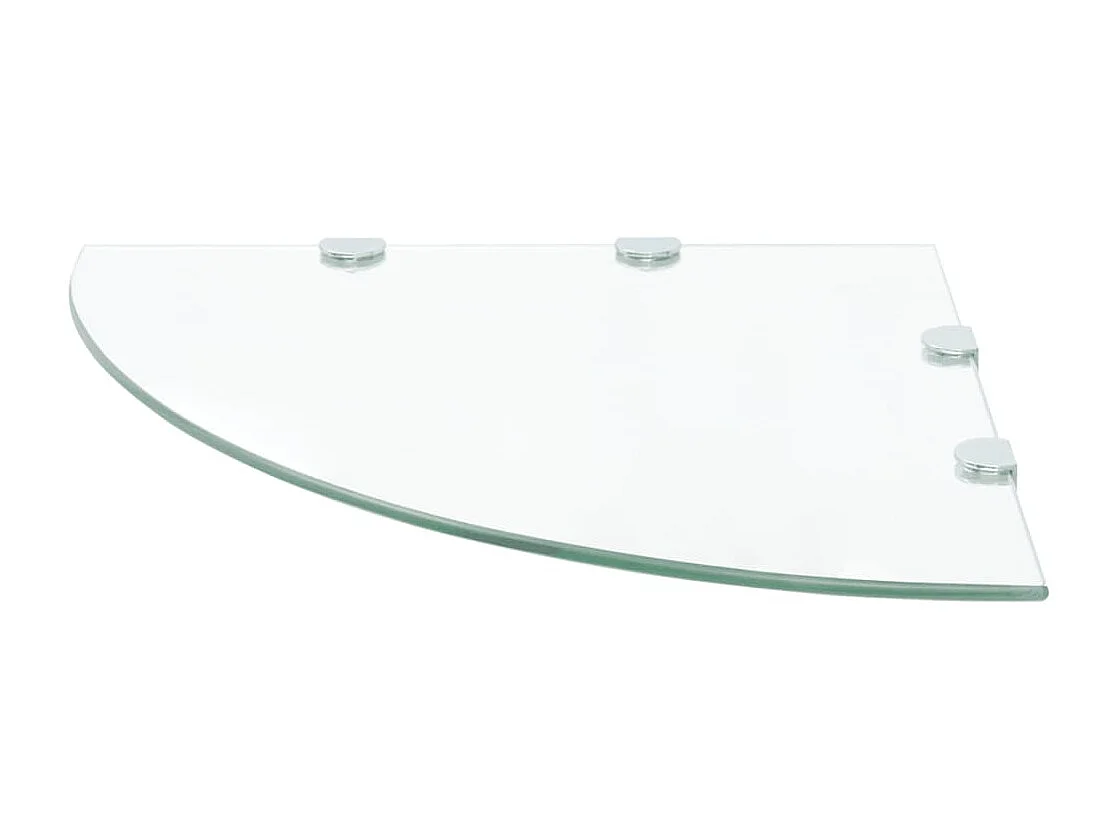 Étagères d'angle 2 pcs et supports Verre Transparent 45x45