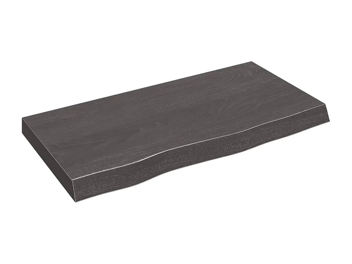 Étagère murale gris foncé 80x40x6 bois chêne massif traité