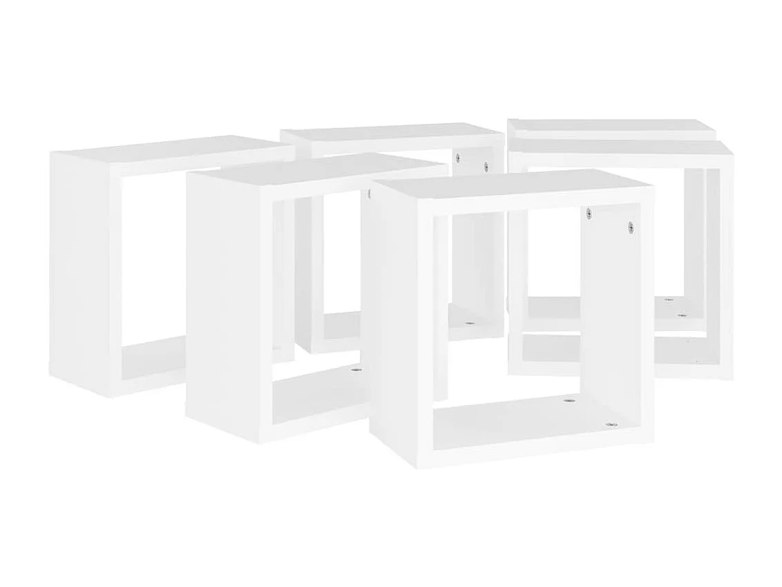 Étagères cube murales 6 pcs Blanc 30x15x30