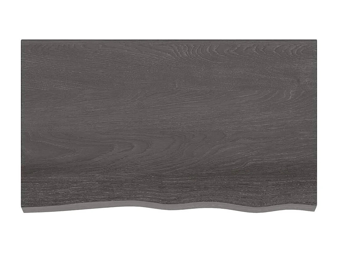 Étagère murale gris foncé 100x60x4 bois chêne massif traité