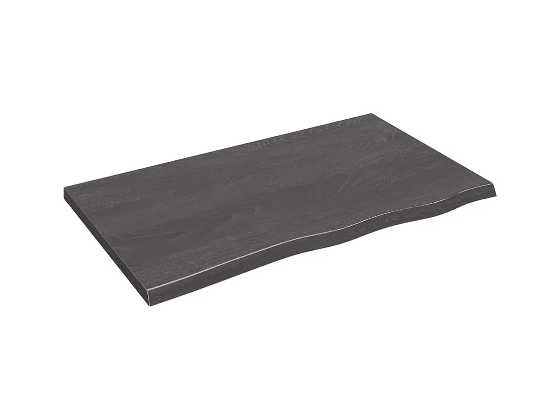 Étagère murale gris foncé 100x60x4 bois chêne massif traité