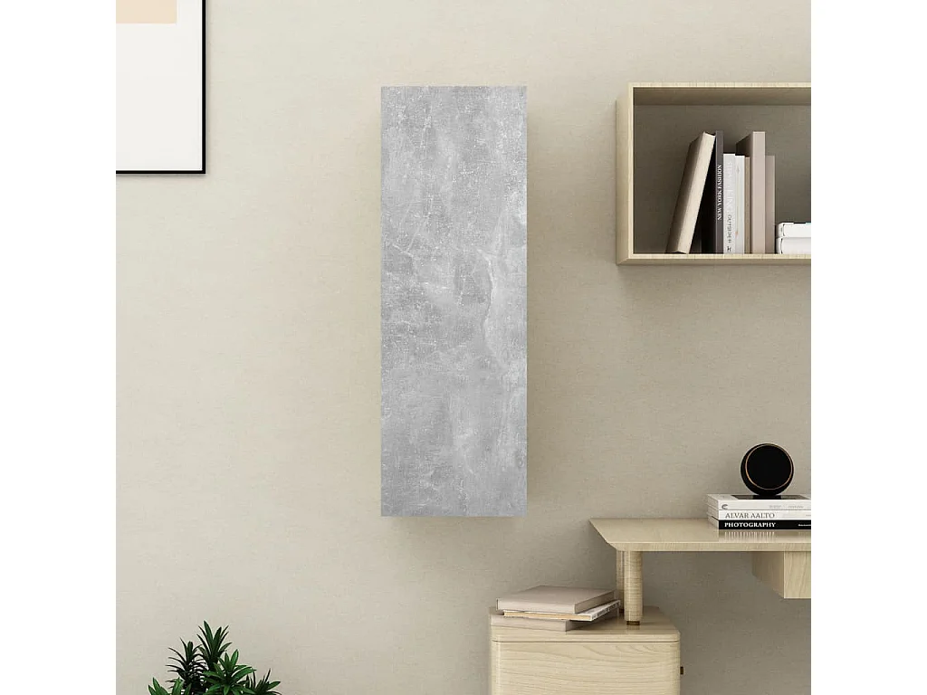 Etagère murale Gris béton 30,5x30x90