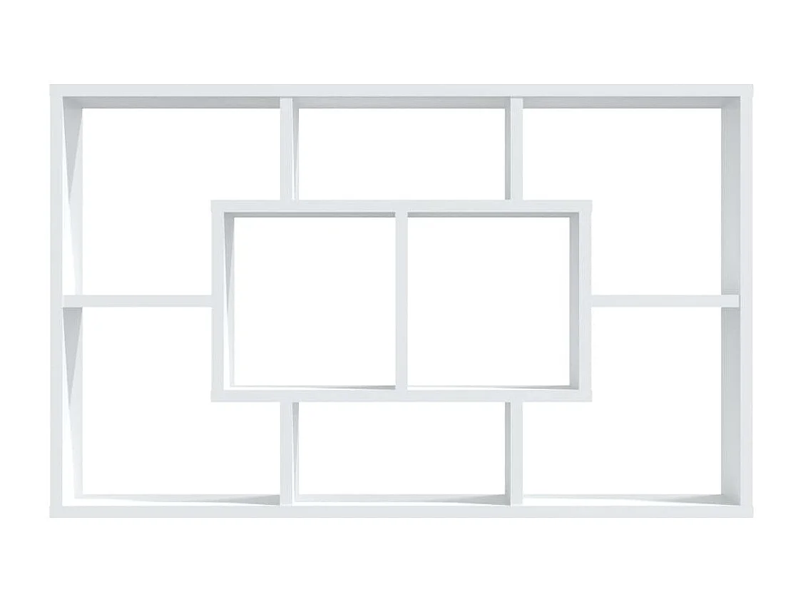 Étagère murale Blanc brillant 85x16x52,5 Bois d'ingénierie