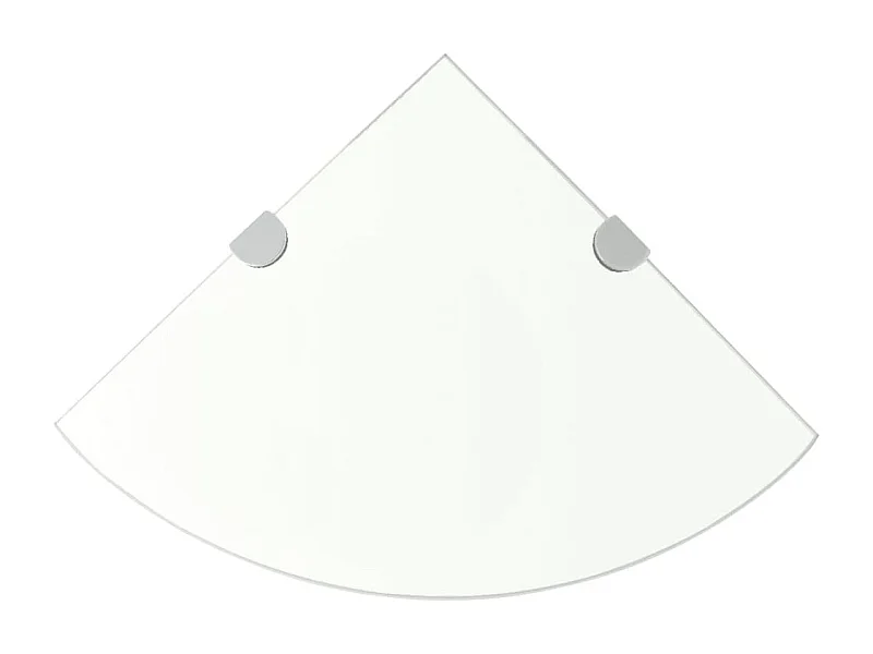 Étagères d'angle 2 pcs et supports Verre Transparent 35x35