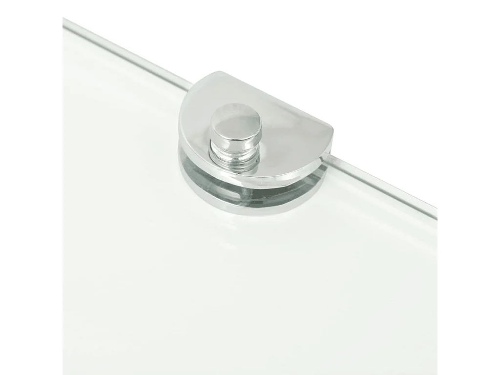 Étagères d'angle 2 pcs et supports Verre Transparent 35x35