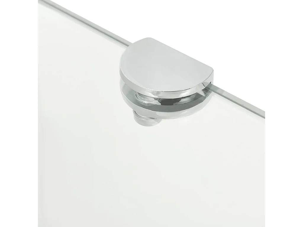 Étagères d'angle 2 pcs et supports Verre Transparent 35x35