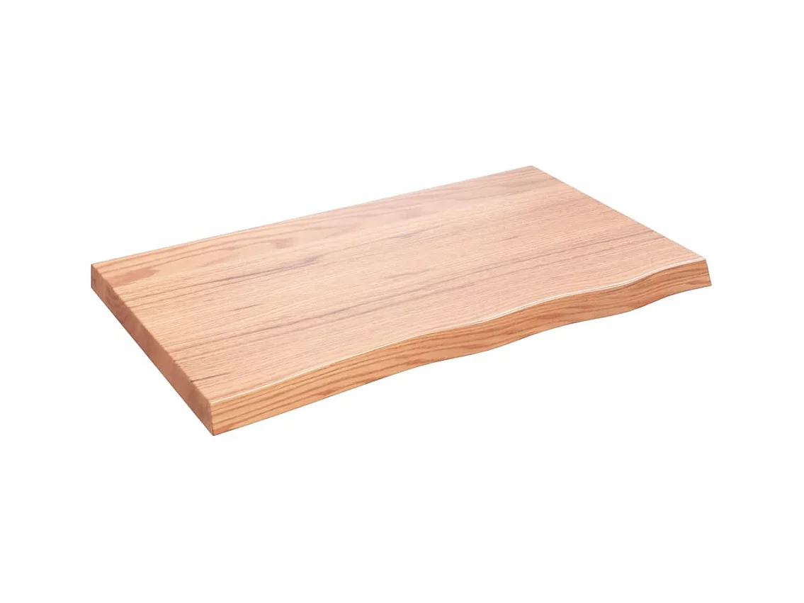 Étagère murale marron clair 100x60x6 bois chêne massif traité