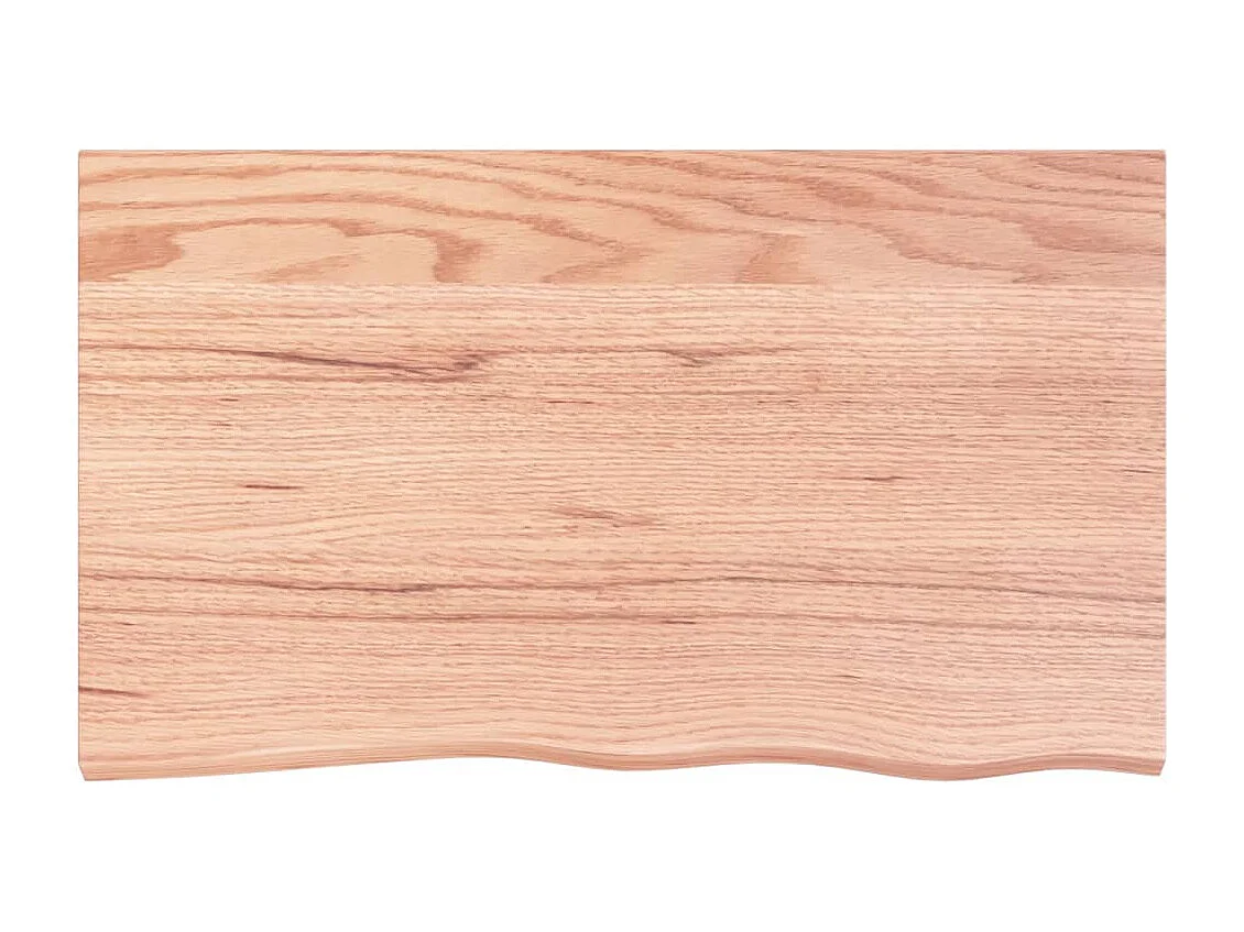 Étagère murale marron clair 100x60x6 bois chêne massif traité