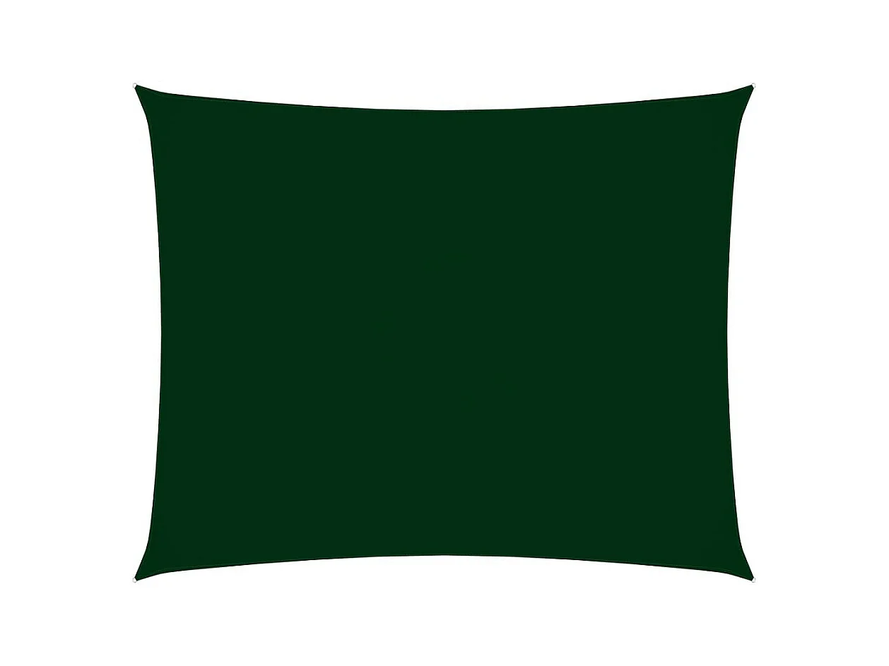 Voile de parasol Tissu Oxford rectangulaire 3x5 m Vert foncé
