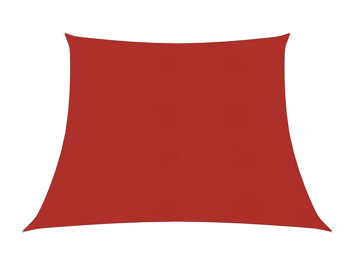 Voile d'ombrage 160 g-m² Rouge 3-4x2 m PEHD