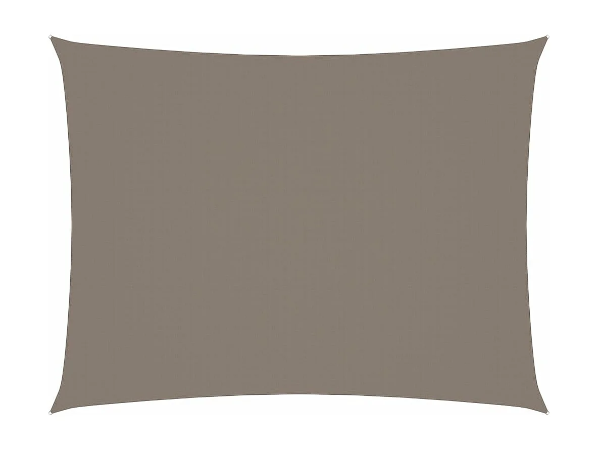 Voile de parasol Tissu Oxford rectangulaire 5x6 m Taupe