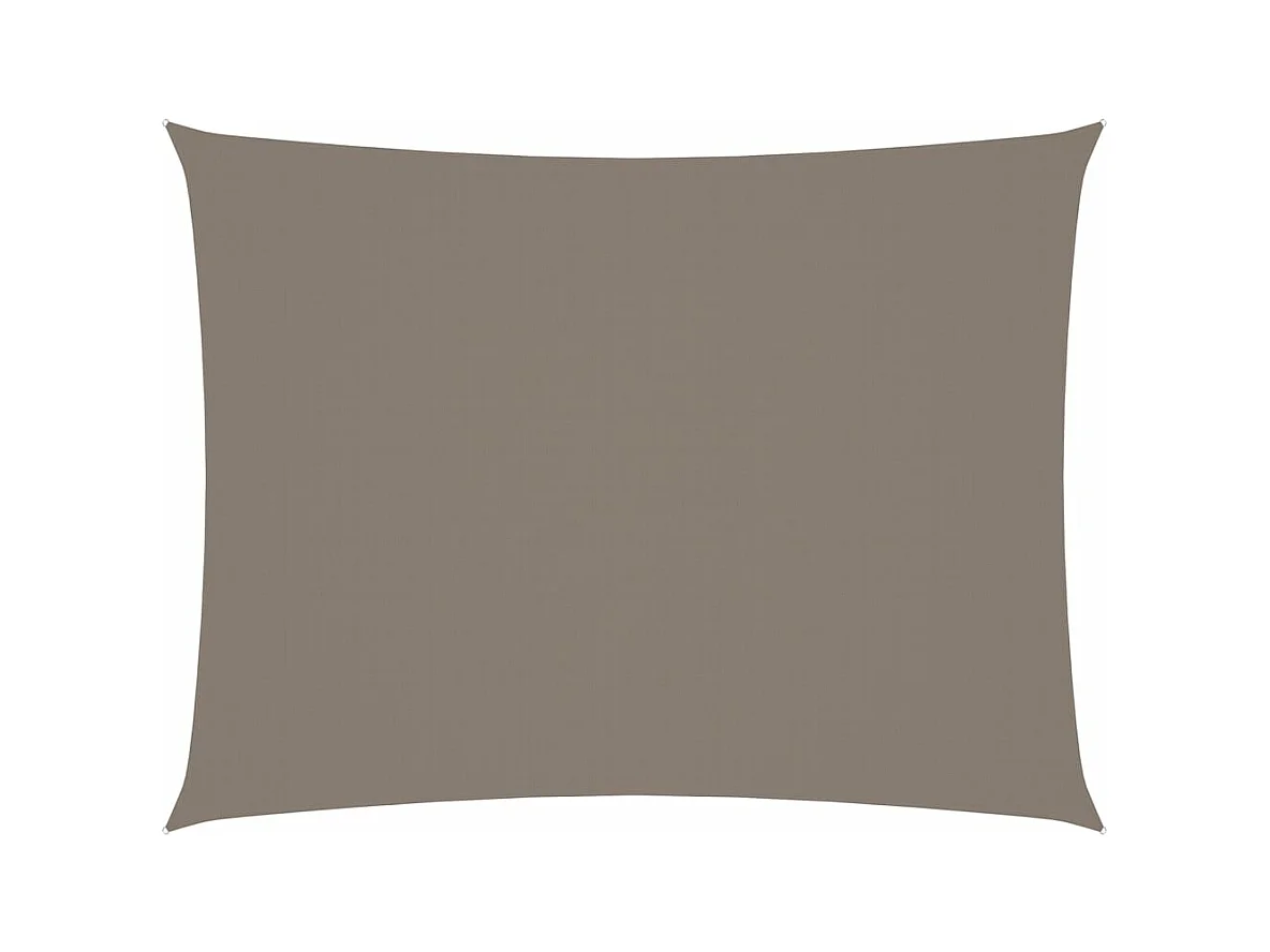 Voile de parasol Tissu Oxford rectangulaire 5x6 m Taupe
