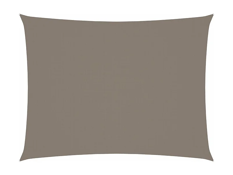 Voile de parasol Tissu Oxford rectangulaire 5x6 m Taupe