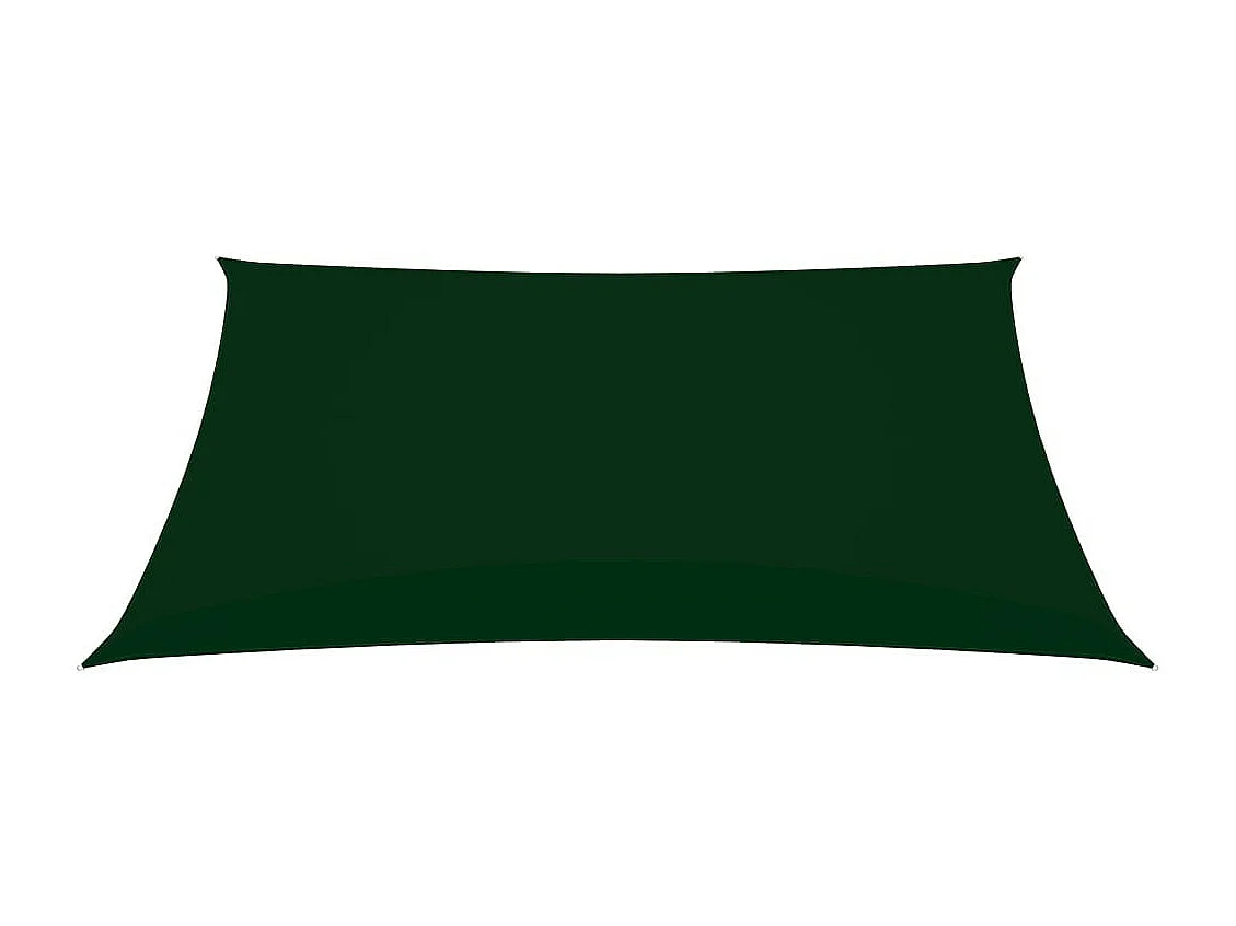 Voile de parasol Tissu Oxford rectangulaire 3,5x5 m Vert foncé