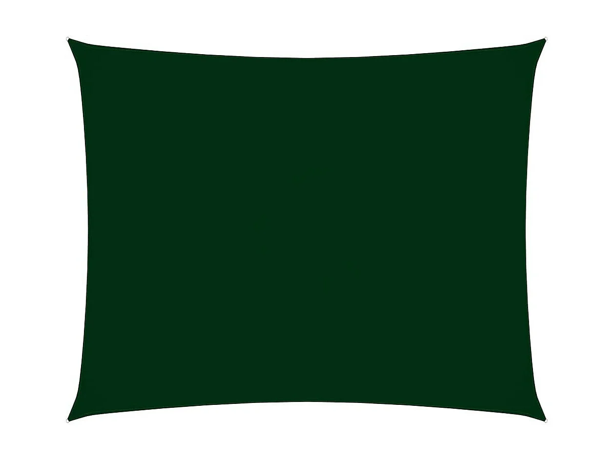 Voile de parasol Tissu Oxford rectangulaire 3,5x5 m Vert foncé