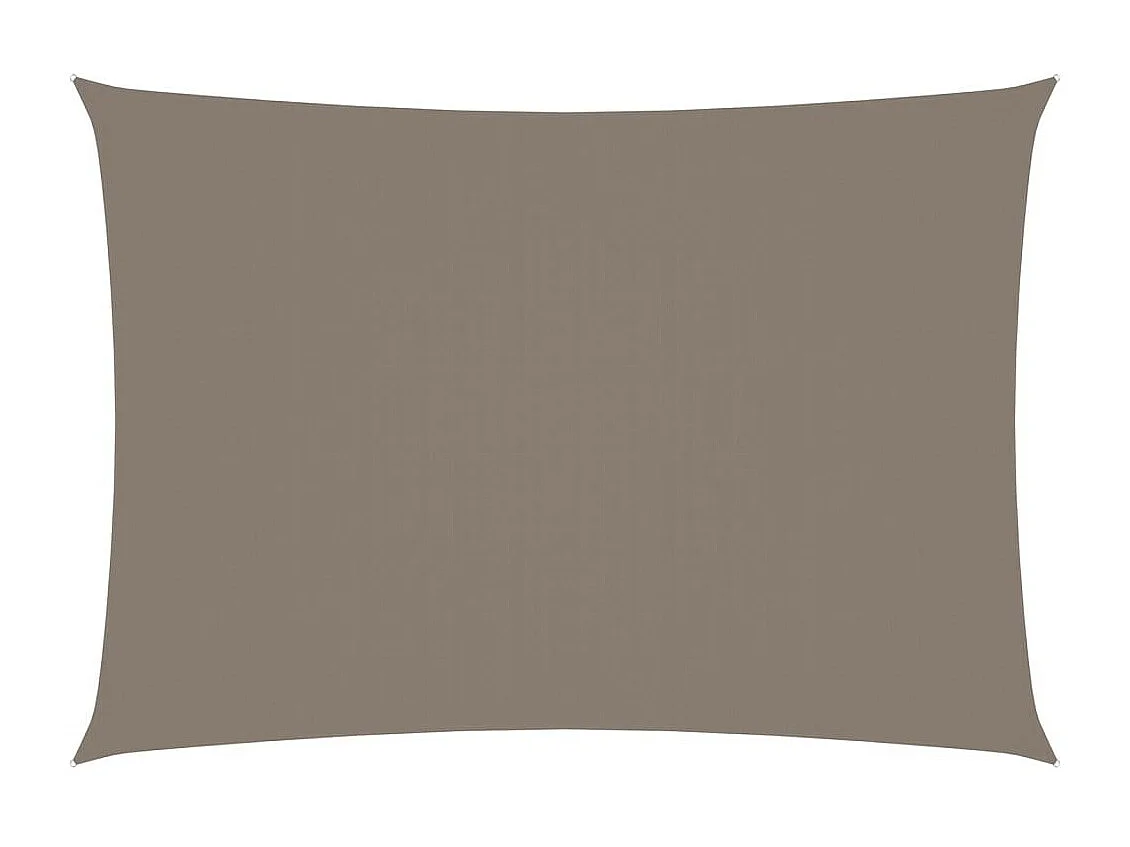 Voile de parasol Tissu Oxford rectangulaire 3x5 m Taupe
