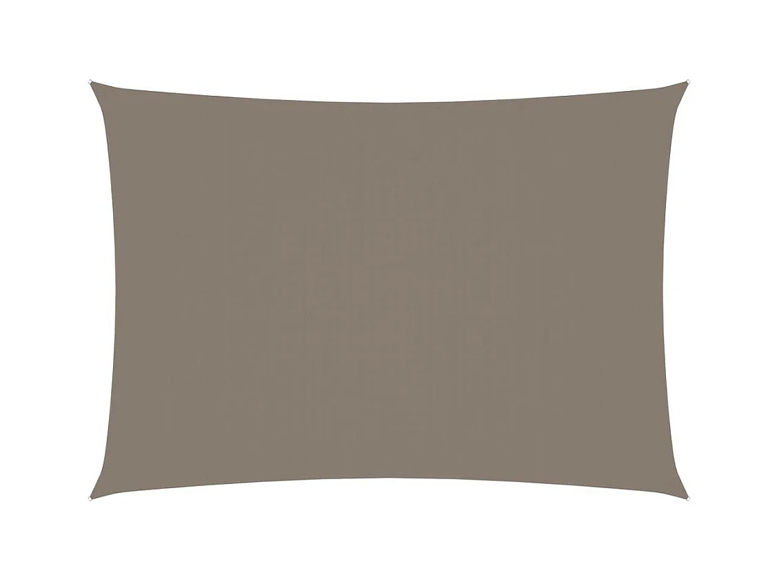Voile de parasol Tissu Oxford rectangulaire 3x5 m Taupe