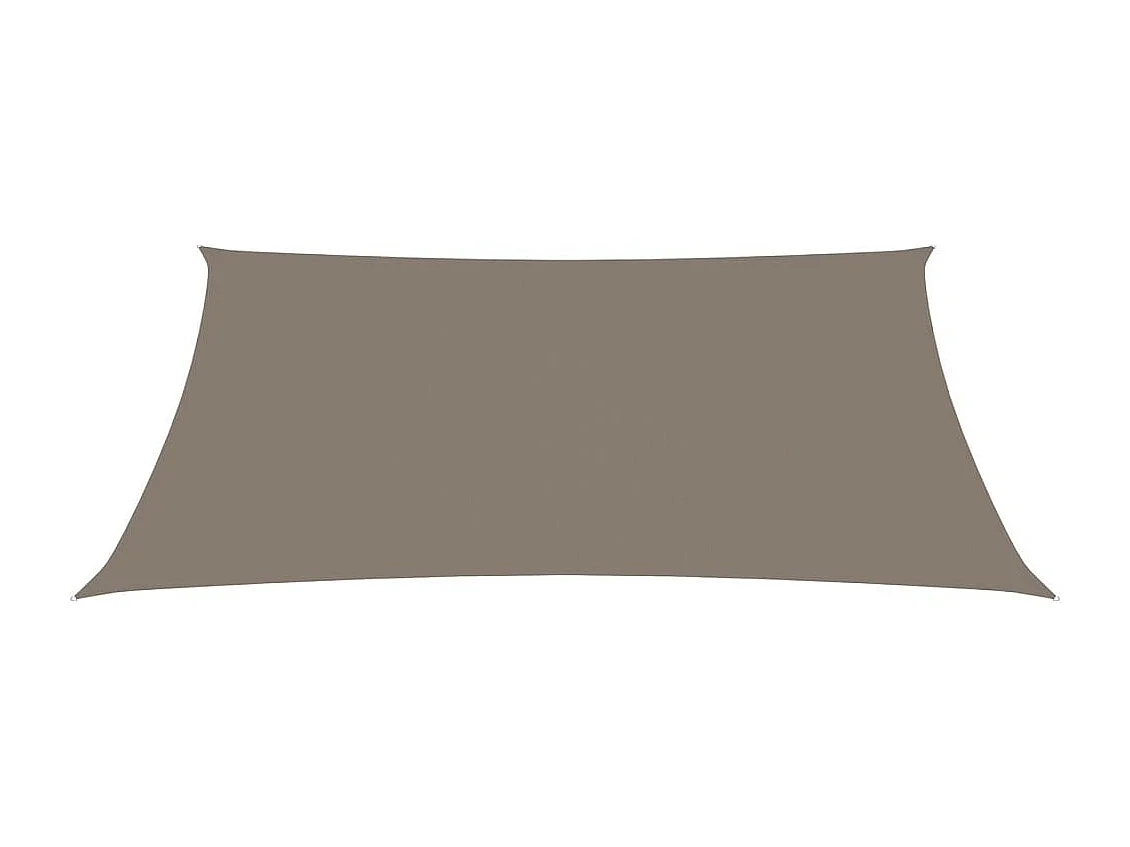 Voile de parasol Tissu Oxford rectangulaire 3x5 m Taupe