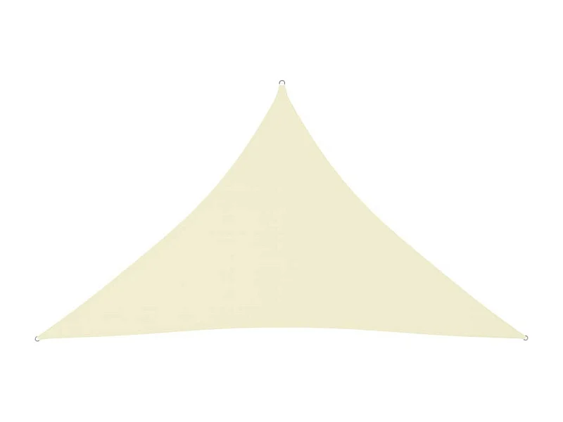 Voile de parasol Tissu Oxford triangulaire 3x3x4,24 m Crème