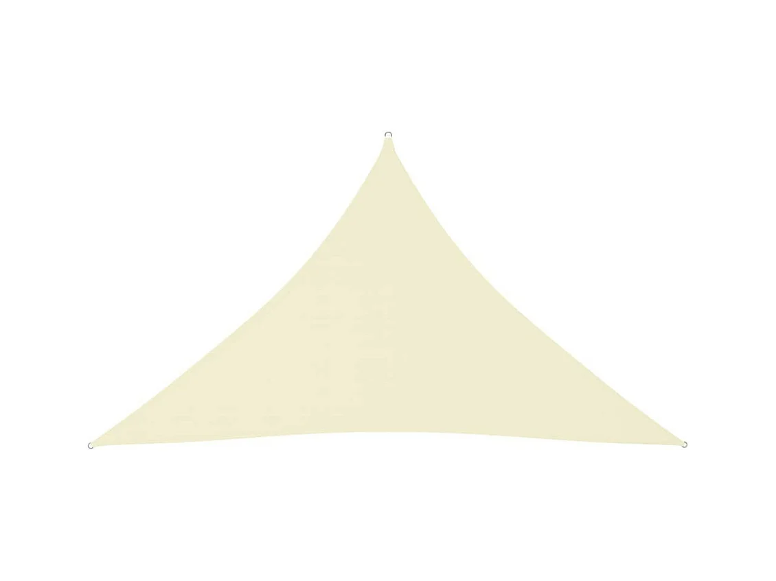 Voile de parasol Tissu Oxford triangulaire 3x3x4,24 m Crème