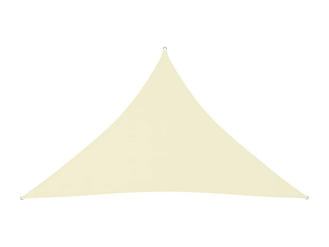 Voile de parasol Tissu Oxford triangulaire 3x3x4,24 m Crème