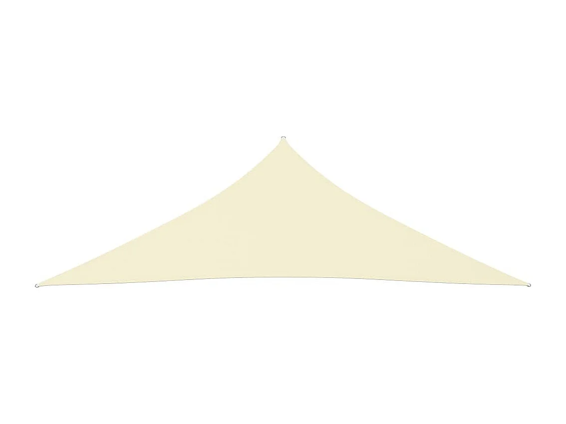 Voile de parasol Tissu Oxford triangulaire 3x3x4,24 m Crème