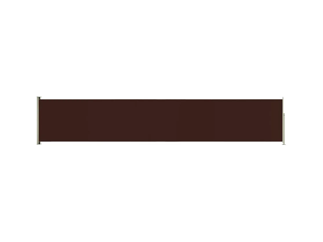 Auvent latéral rétractable de patio 117x600 Marron