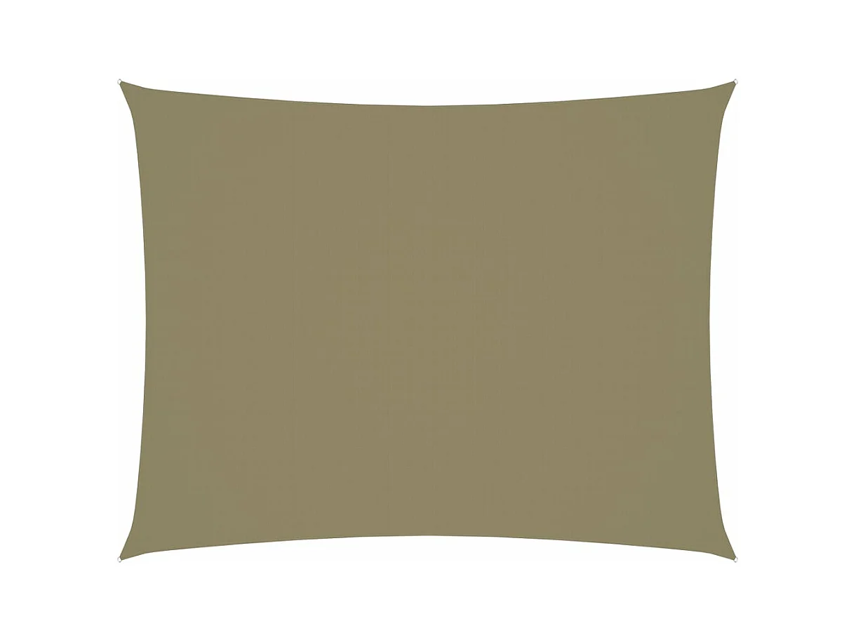 Voile de parasol Tissu Oxford rectangulaire 6x7 m Beige