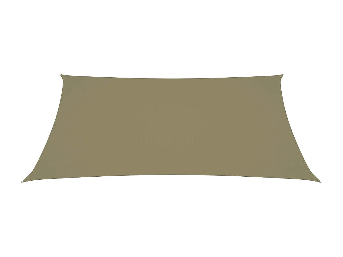 Voile de parasol Tissu Oxford rectangulaire 6x7 m Beige