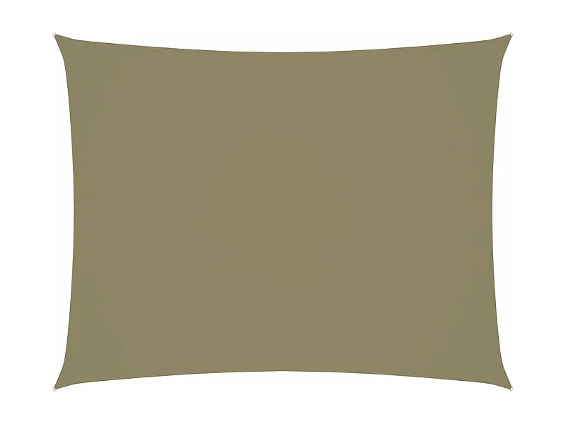 Voile de parasol Tissu Oxford rectangulaire 6x7 m Beige