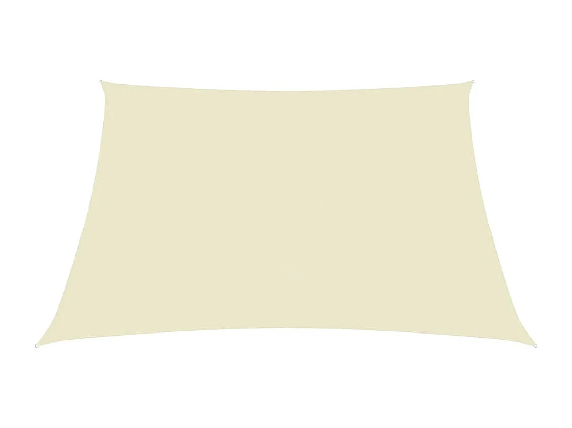 Voile de parasol Tissu Oxford rectangulaire 6x7 m Crème