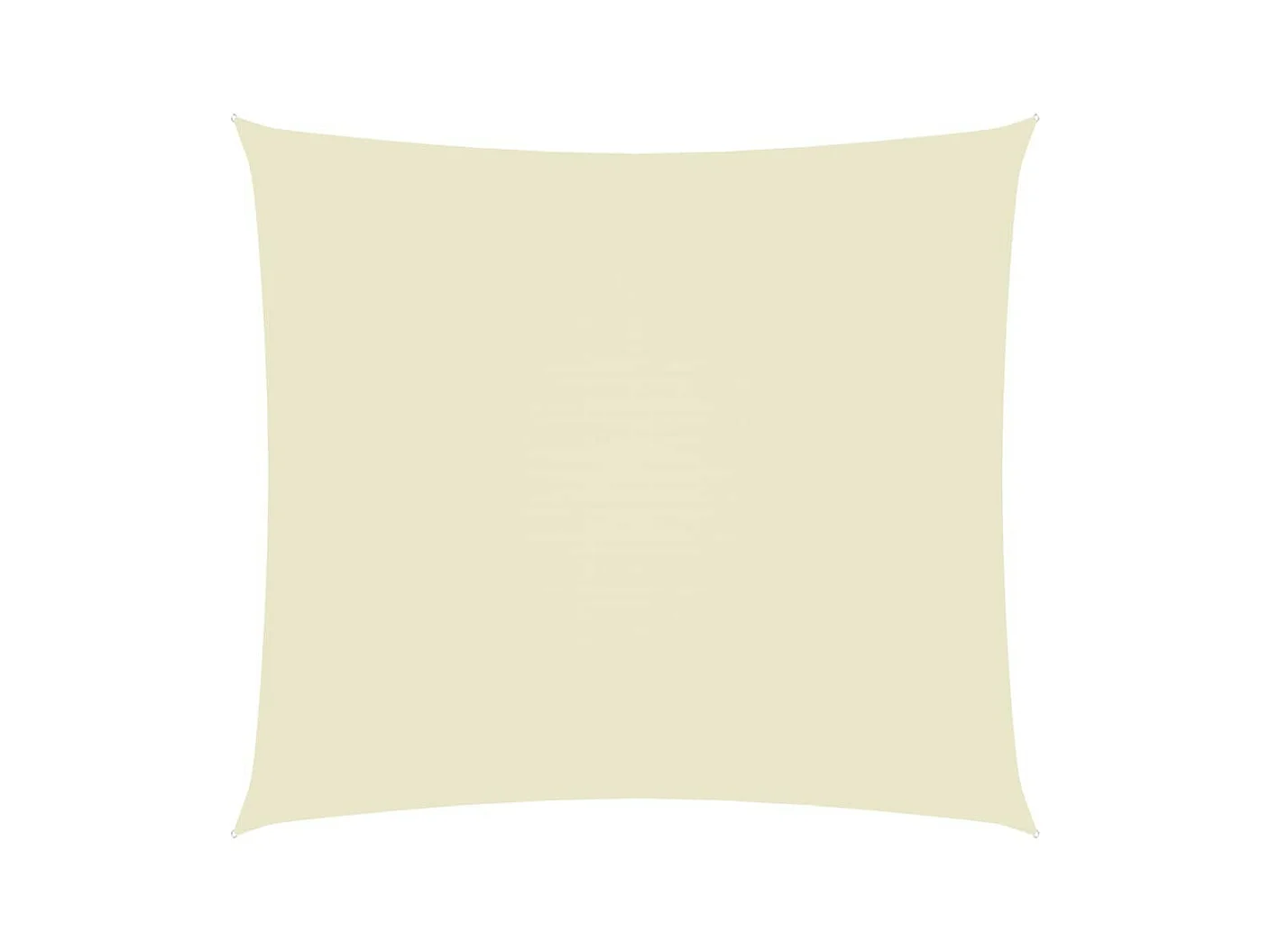 Voile de parasol Tissu Oxford rectangulaire 6x7 m Crème
