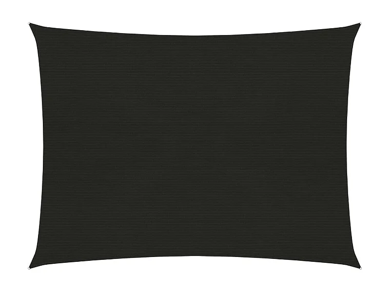 Voile d'ombrage 160 g-m² Noir 3,5x4,5 m PEHD