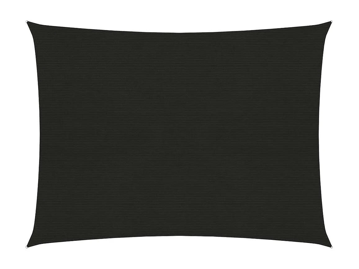 Voile d'ombrage 160 g-m² Noir 3,5x4,5 m PEHD