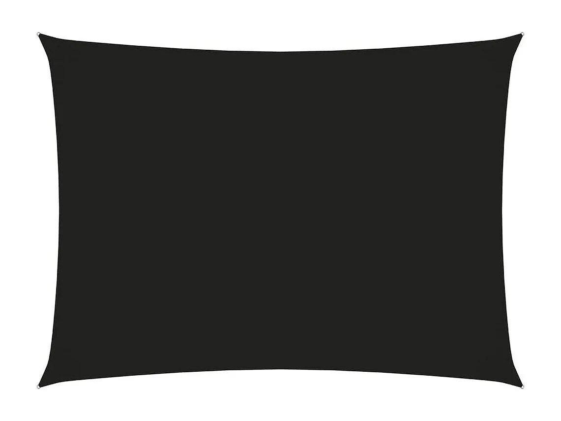 Voile de parasol Tissu Oxford rectangulaire 3x4,5 m Noir