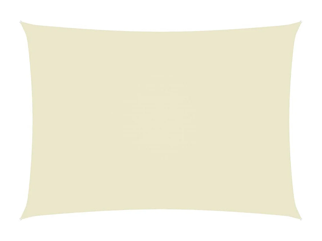 Voile de parasol Tissu Oxford rectangulaire 2,5x4,5 m Crème