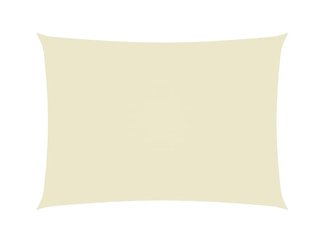 Voile de parasol Tissu Oxford rectangulaire 2,5x4,5 m Crème