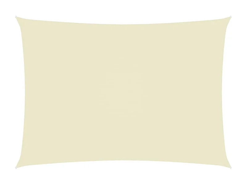 Voile de parasol Tissu Oxford rectangulaire 3,5x5 m Crème
