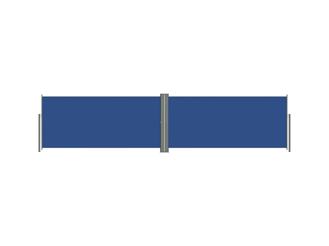 Auvent latéral rétractable Bleu 140x600