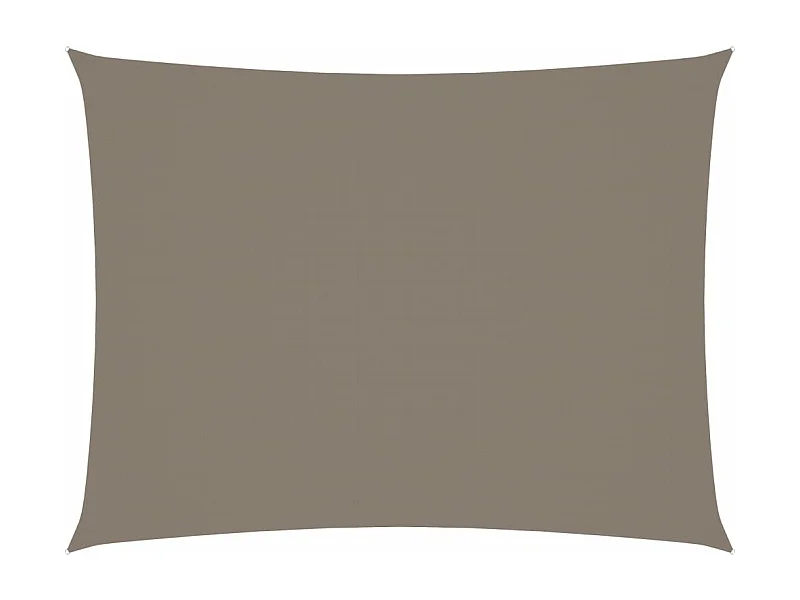 Voile de parasol Tissu Oxford rectangulaire 5x7 m Taupe