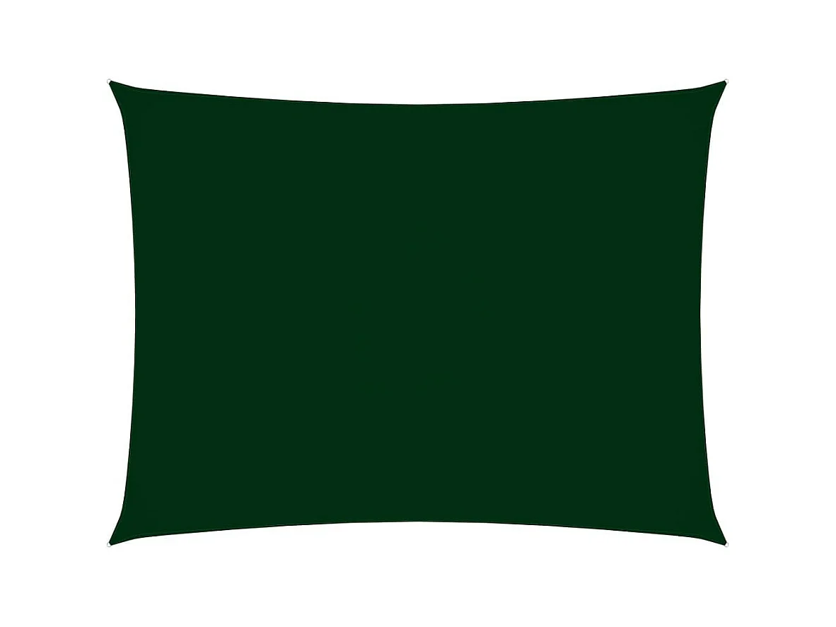 Voile de parasol Tissu Oxford rectangulaire 2x4,5 m Vert foncé