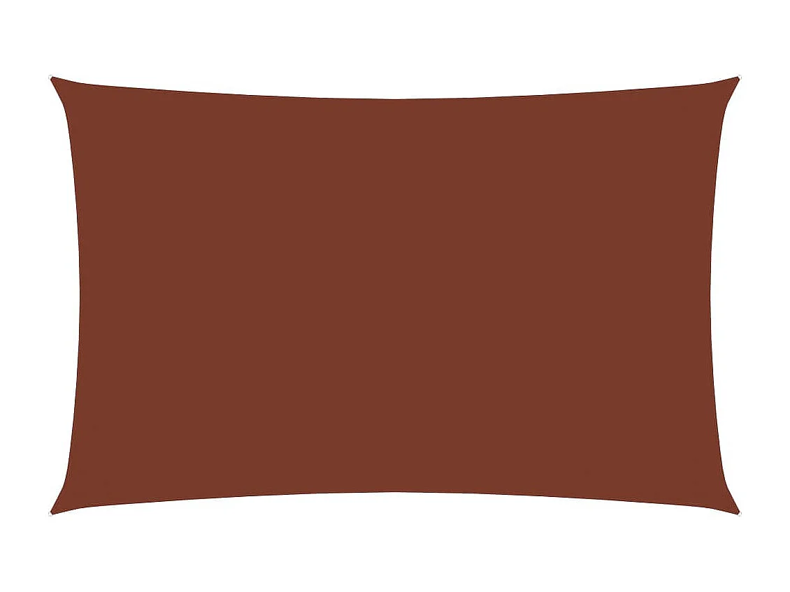 Voile de parasol Tissu Oxford rectangulaire 4x7 m Terre cuite