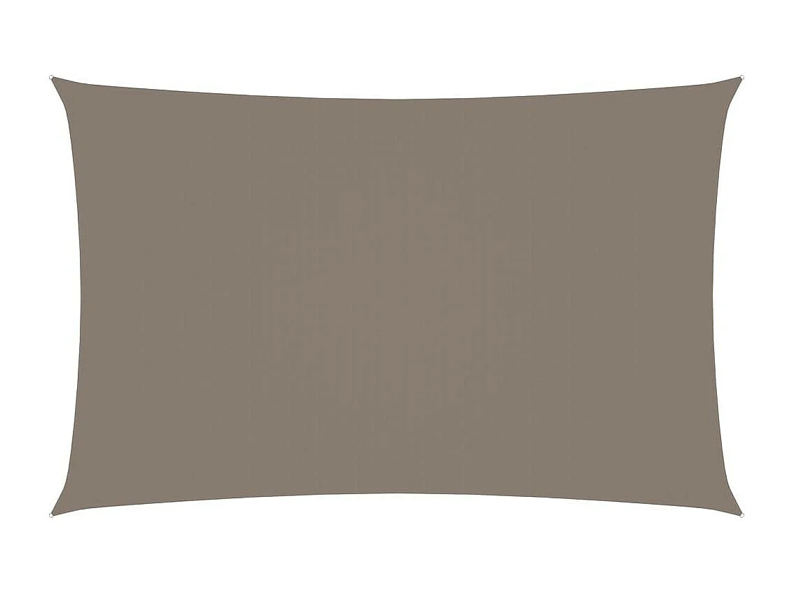 Voile de parasol Tissu Oxford rectangulaire 3x6 m Taupe