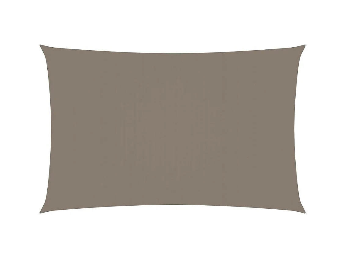 Voile de parasol Tissu Oxford rectangulaire 3x6 m Taupe