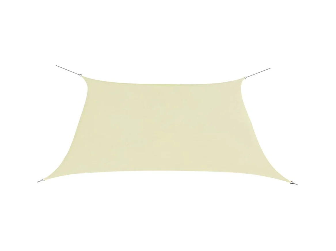 Voile de parasol Tissu Oxford Carré 2 x 2 m Crème