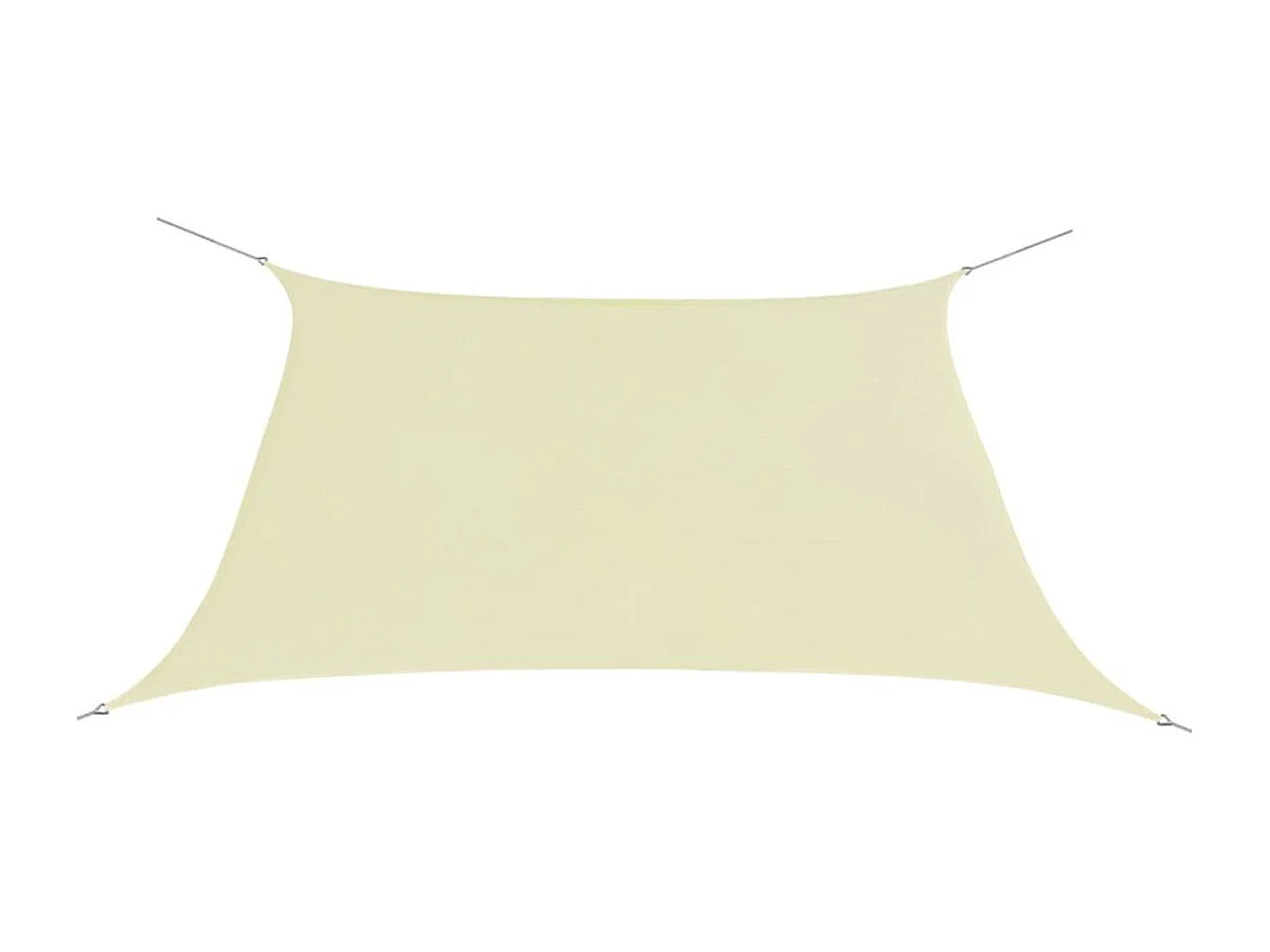 Voile de parasol Tissu Oxford Carré 2 x 2 m Crème