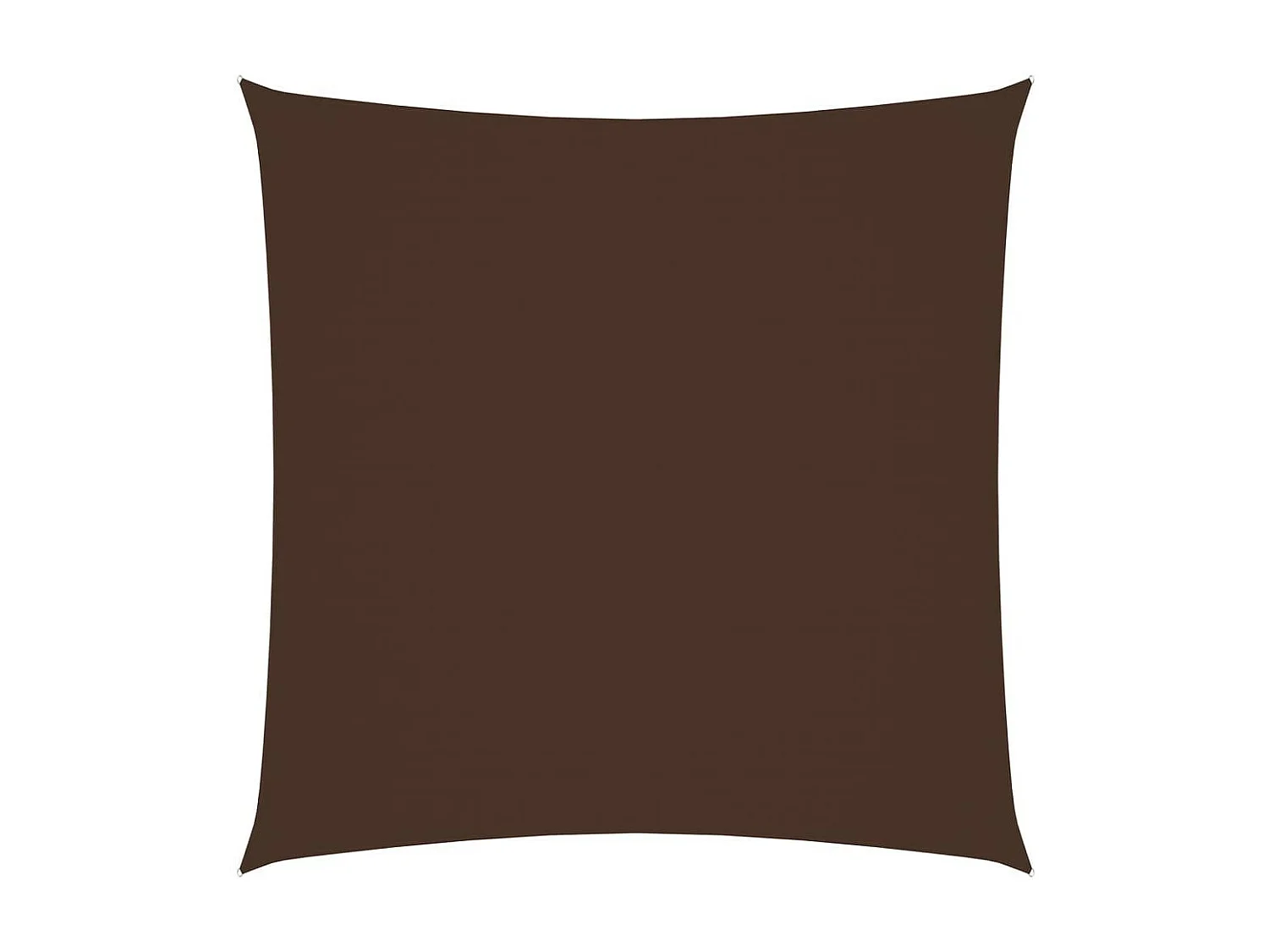 Voile de parasol Tissu Oxford carré 4x4 m Marron