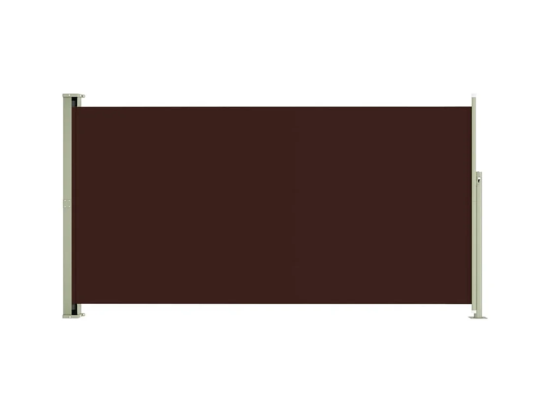 Auvent latéral rétractable de patio 160x300 Marron 2